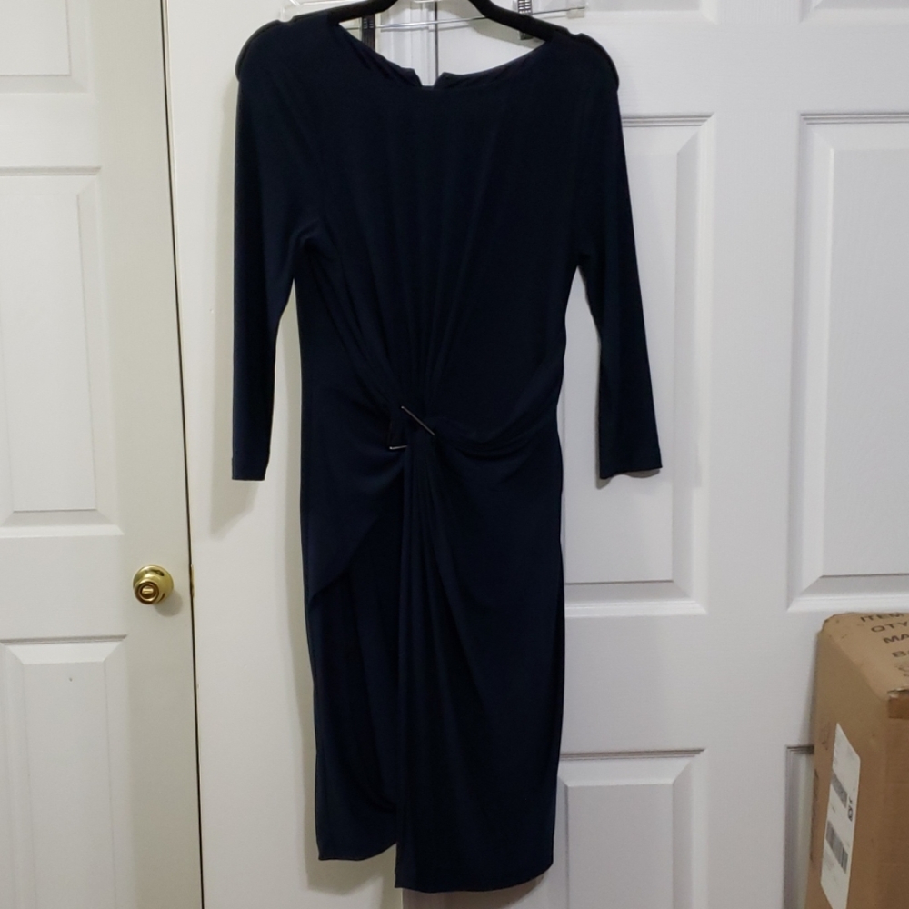 Adrianna papell blue 3/4 sleeve dress size 8